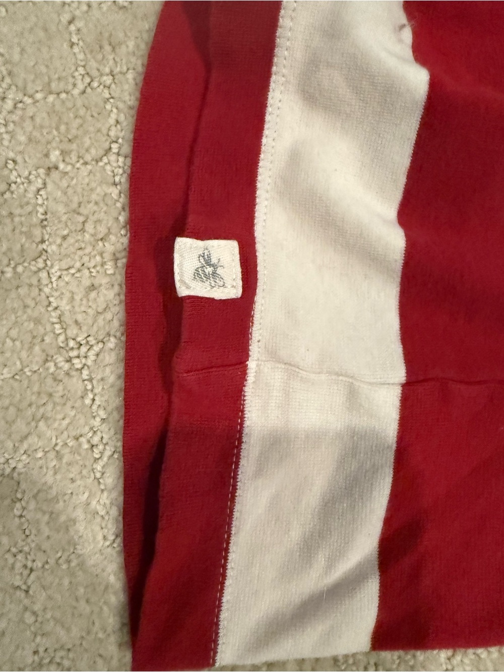 Men’s Red and White Striped Lounge Pants - Picture 2 of 5